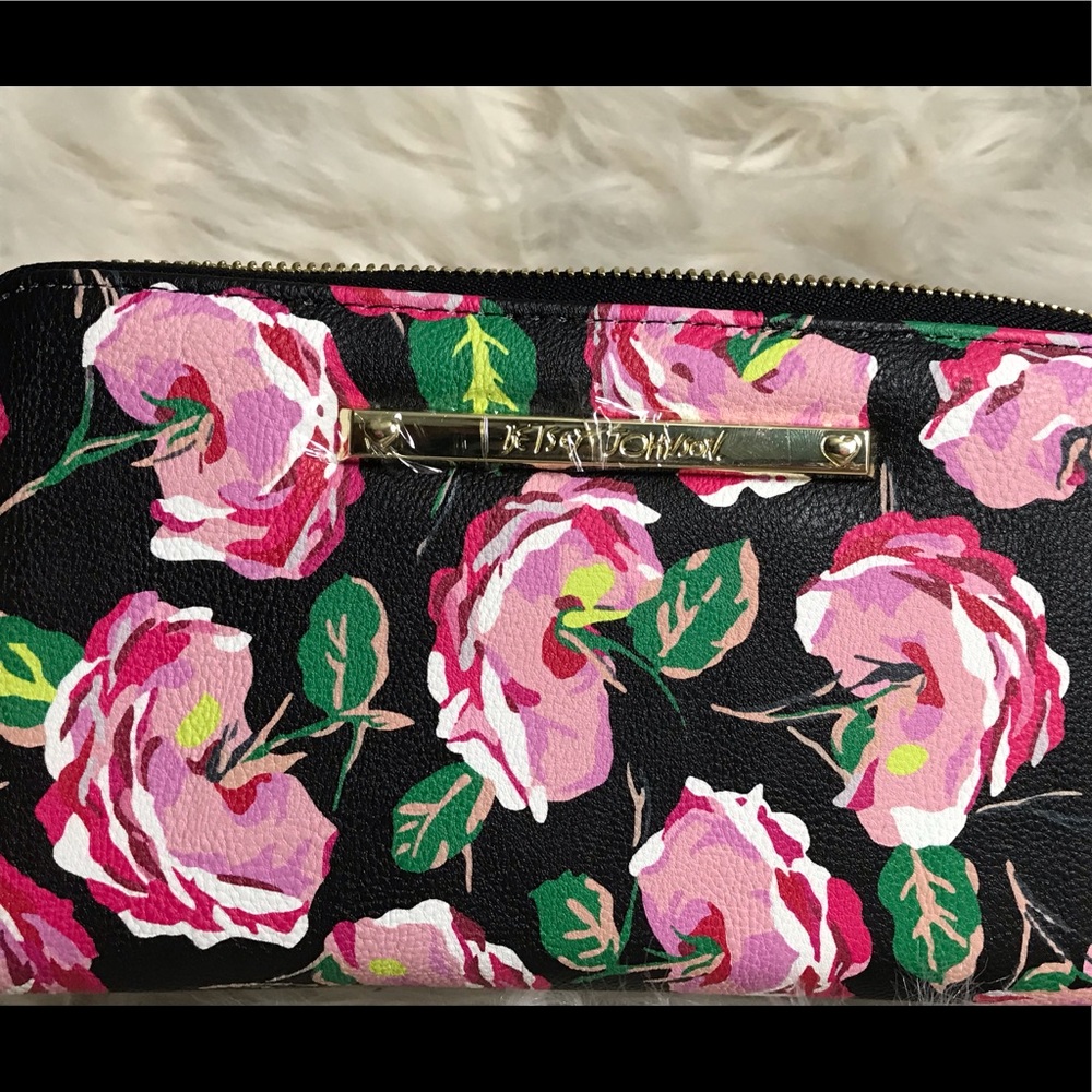 NWT Betsey Johnson Pink Floral Wallet